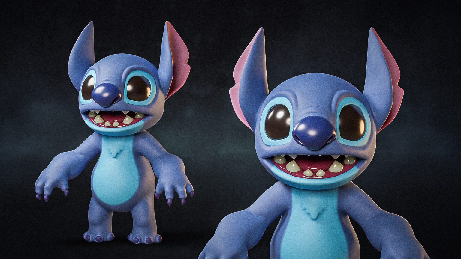 Sculpting in Blender 2.90 || 18 - Stitch - by Dejan Pejacki