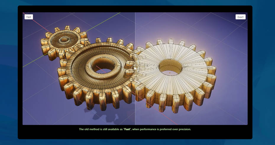 Mejora para Booleans con Exact para geometría compleja.
